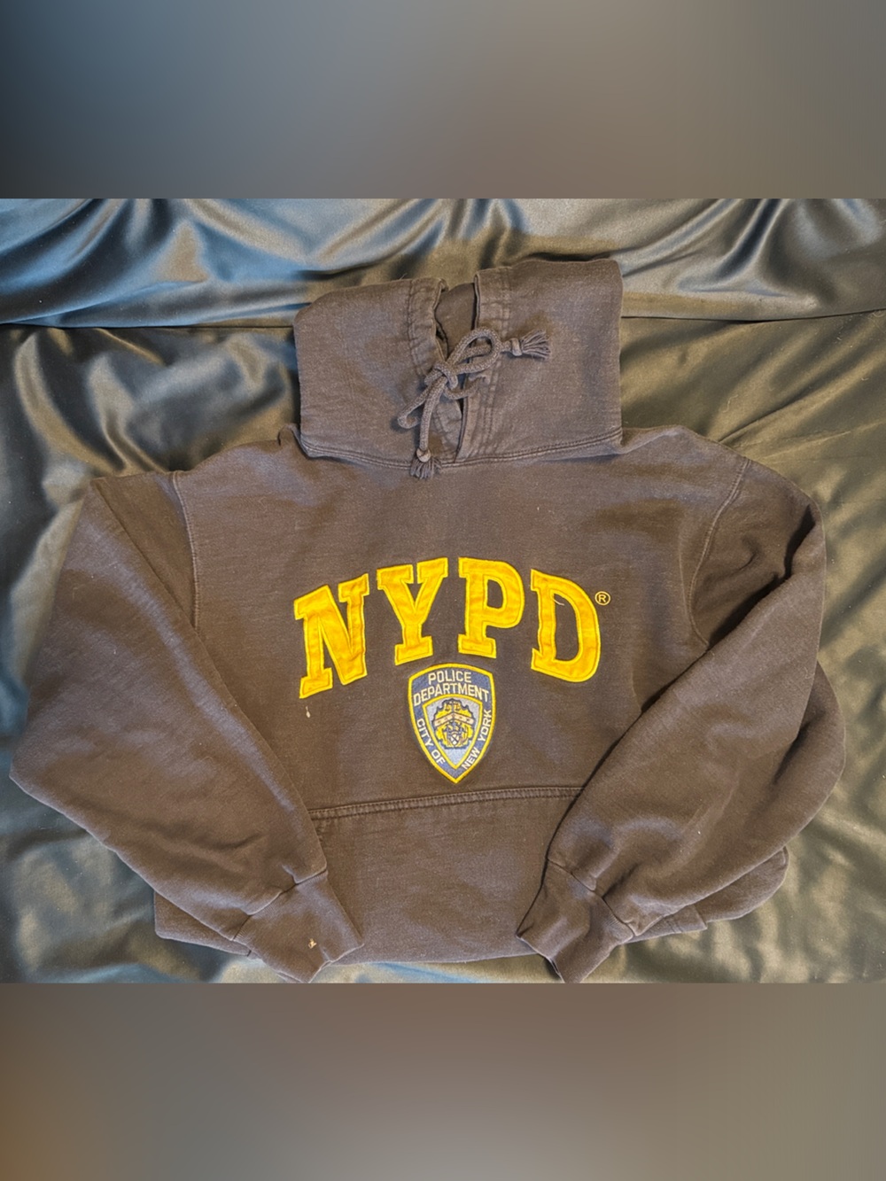 NYPD Kids Black hoddie with Yellow Logo